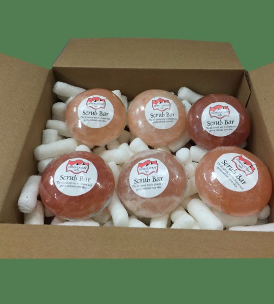 Himalayan Salt Scrub bar Round Flat 24 units